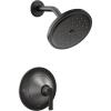 imageMoen Doux Matte Black PosiTemp Pressure Balancing Shower Trim Kit with 7Inch EcoPerformance Rainshower Valve Required TS2202EPBLMatte Black