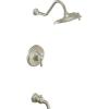 imageMoen TS32104BG Weymouth PosiTemp Tub and Shower Trim Kit Valve Required including 9Inch 2Spray Rainshower Brushed GoldBrushed Nickel