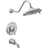 imageMoen TS32104BG Weymouth PosiTemp Tub and Shower Trim Kit Valve Required including 9Inch 2Spray Rainshower Brushed GoldChrome