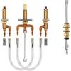 imageMoen TwoHandle Roman Tub Faucet Adjustable Valve with Shower Diverter 12Inch CPVC PEX Connection 9793