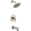 imageMoen UT2263EPBL CIA Collection MCORE 2Series Eco Performance 1Handle Tub and Shower Trim Kit Valve Required Matte BlackBrushed Nickel