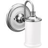 imageMoen YB6463CH Belfield 3Light DualMount Bath Bathroom Vanity Fixture with Frosted Glass ChromeChrome