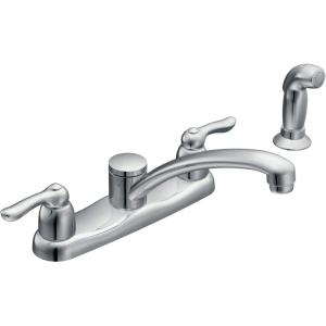 imageMoen 7907 TwoHandle Kitchen Faucet Chrome