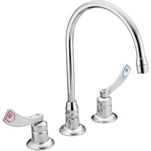 imageMoen 8225 Commercial MDura Widespread Kitchen Faucet 15 gpm Chrome
