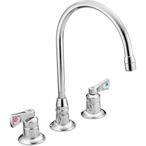 imageMoen 8227 Commercial MDura Widespread Kitchen Faucet 22 gpm Chrome