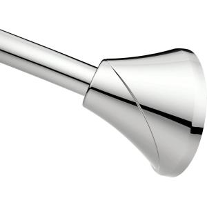 imageMoen Brushed Nickel 5Foot Adjustable Tension Single Curved Shower Curtain Rod for Bathroom Shower CSR2172BNChrome