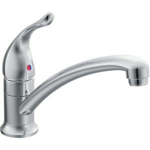 imageMoen Chateau Chrome OneHandle Single Hole Low Arc Standard Kitchen Faucet 742305