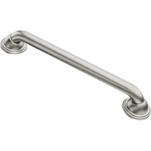 imageMoen LR8724D2CH Bathroom Safety 24Inch Designer Stainless Steel Grab Bar with Concealed Screws ChromeBrushed Nickel