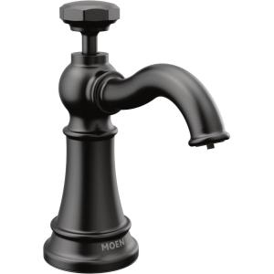 imageMoen S3955C Paterson Deck Mounted Kitchen Soap Dispenser with Above The Sink Refillable Bottle ChromeMatte Black