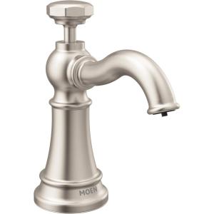 imageMoen S3955C Paterson Deck Mounted Kitchen Soap Dispenser with Above The Sink Refillable Bottle ChromeSpot Resist Stainless