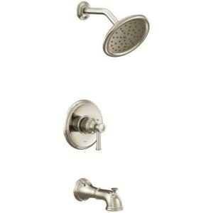imageMoen UT2313EPNL Belfield MCORE 2Series 1Handle Tub and Shower Trim Kit Valve Required Polished NickelPolished Nickel