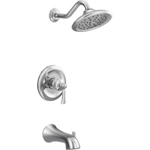 imageMoen UT35503BN Wynford MCORE 3Series 1Handle Tub and Shower Trim Kit Valve Required Brushed NickelChrome