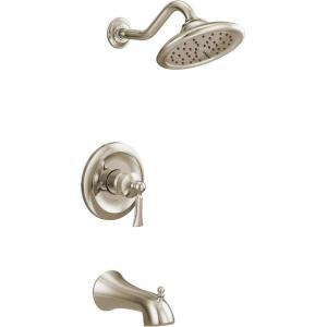 imageMoen UT35503BN Wynford MCORE 3Series 1Handle Tub and Shower Trim Kit Valve Required Brushed NickelPolished Nickel
