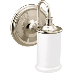 imageMoen YB6463CH Belfield 3Light DualMount Bath Bathroom Vanity Fixture with Frosted Glass ChromePolished Nickel