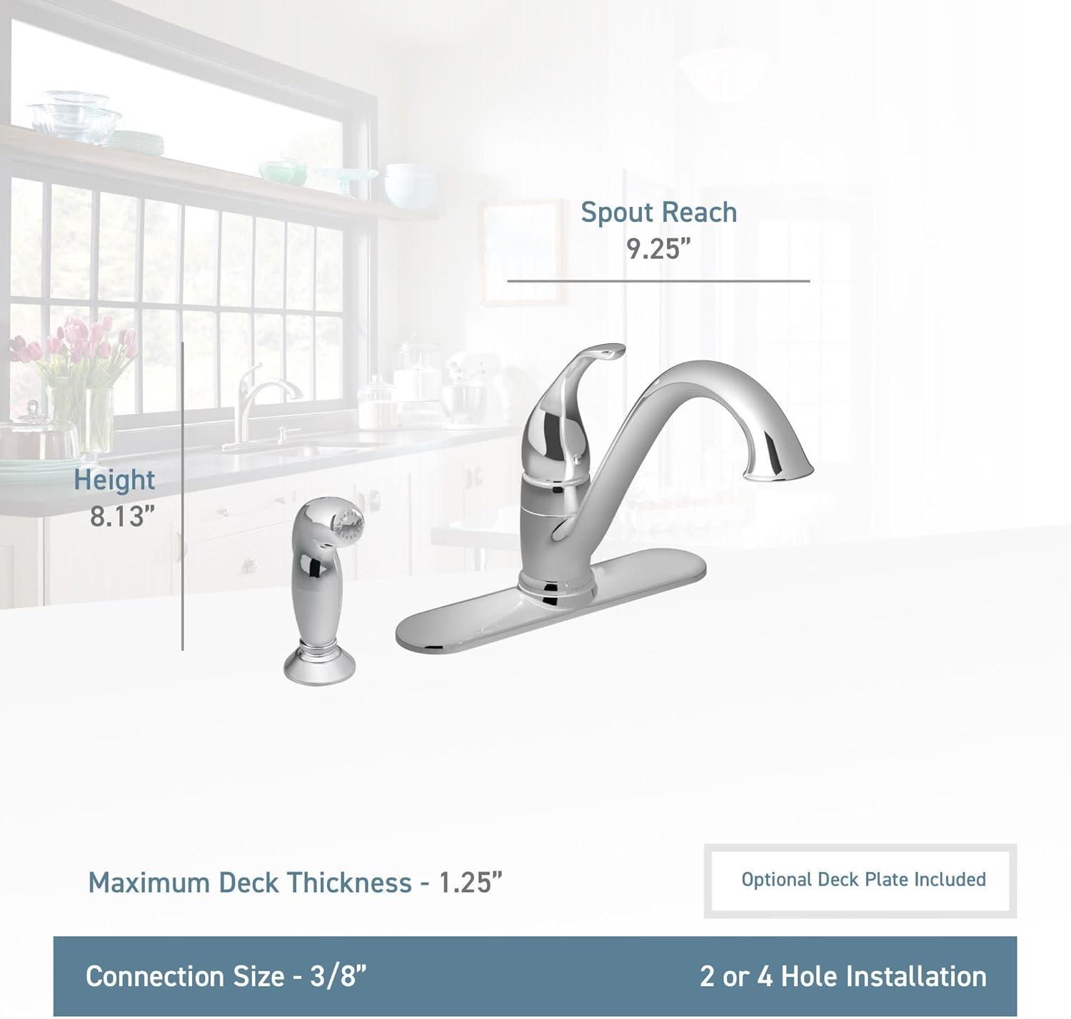 imageMOEN 7840ORB Camerist OneHandle Low Arc Kitchen Faucet Oil Rubbed BronzeChrome