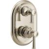 imageMoen UT3322NL Belfield MCORE 3Series 2Handle Shower Trim with Integrated Transfer Valve Valve Required Polished NickelPolished Nickel