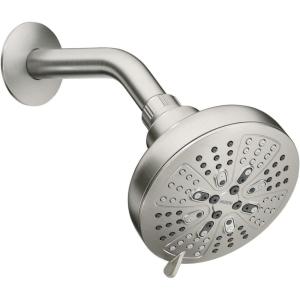 imageMoen Brushed Nickel Hydro Energetix EightFunction Showerhead with Standard 5quot Diameter Spray Head 200W0SRNBrushed Nickel