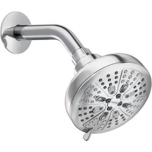 imageMoen Brushed Nickel Hydro Energetix EightFunction Showerhead with Standard 5quot Diameter Spray Head 200W0SRNChrome