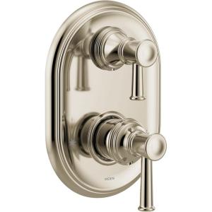 imageMoen UT3322NL Belfield MCORE 3Series 2Handle Shower Trim with Integrated Transfer Valve Valve Required Polished NickelPolished Nickel