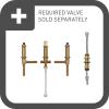 imageMoen T694BG Voss 2Handle Deck Mount Roman Tub Faucet Trim Kit Valve Required Including Single Function Handshower Brushed GoldPolished Nickel