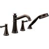imageMoen T9024NL Belfield Roman Tub Faucet Trim Kit with Handshower Polished NickelOil Rubbed Bronze