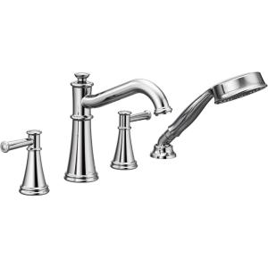imageMoen T9024NL Belfield Roman Tub Faucet Trim Kit with Handshower Polished NickelChrome