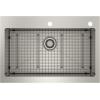 imageMoen Prep 18Gauge Stainless Steel Dual Mount 33quot x 22quot x 9quot Double Bowl LowDivide Kitchen Sink with Bottom Grids Included GS182082BApron Front