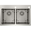imageMoen Prep 18Gauge Stainless Steel Dual Mount 33quot x 22quot x 9quot Double Bowl LowDivide Kitchen Sink with Bottom Grids Included GS182082BDouble Bowl
