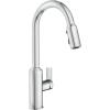 imageMoen Meena One Handle Kitchen Faucet with Pull Down Sprayer High Arc Kitchen Sink Faucet Featuring Reflex System and Duralock Quick Connect Chrome 87270Chrome