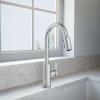 imageMoen Meena One Handle Kitchen Faucet with Pull Down Sprayer High Arc Kitchen Sink Faucet Featuring Reflex System and Duralock Quick Connect Chrome 87270Chrome