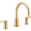 imageMoen T6223BG Cia 2Handle HighArc Deck Mount Roman Tub Faucet Trim Kit Valve Required Brushed GoldBrushed Gold