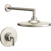 imageMoen TS22002 Arris PosiTemp Pressure Balancing Modern Shower Trim Kit with 10Inch Rainshower Valve Required ChromeBrushed Nickel