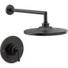 imageMoen TS22002 Arris PosiTemp Pressure Balancing Modern Shower Trim Kit with 10Inch Rainshower Valve Required ChromeMatte Black