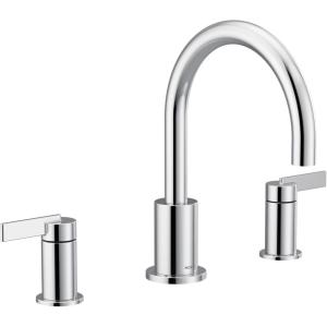 imageMoen T6223BG Cia 2Handle HighArc Deck Mount Roman Tub Faucet Trim Kit Valve Required Brushed GoldChrome