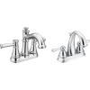 imageMoen 6121P Kingsley TwoHandle HighArc Bathroom Centerset Faucet with Drain Assembly Polished BrassChrome