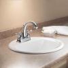 imageMoen 6121P Kingsley TwoHandle HighArc Bathroom Centerset Faucet with Drain Assembly Polished BrassChrome