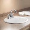 imageMoen 6121P Kingsley TwoHandle HighArc Bathroom Centerset Faucet with Drain Assembly Polished BrassWrought Iron