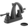 imageMoen 6121P Kingsley TwoHandle HighArc Bathroom Centerset Faucet with Drain Assembly Polished BrassWrought Iron