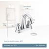 imageMoen 6121P Kingsley TwoHandle HighArc Bathroom Centerset Faucet with Drain Assembly Polished BrassWrought Iron