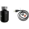 imageMoen GXS75C Host Series 34 HP Continuous Feed Garbage Disposal with Sound Reduction Power Cord Included ampamp InSinkErator Garbage Disposal Power Cord Kit CRD00 Black Pack of 1