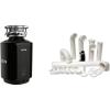 imageMoen Host Series 34 HP Continuous Feed Garbage Disposal with Sound Reduction for Kitchen Sink Power Cord Included GXS75C ampamp PF WaterWorks PF0989Garbage Disposal Installation KitWhiteTransitional