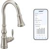 imageMoen S73004EVSRS Weymouth Smart Touchless Pull Down Sprayer Kitchen Faucet with Voice Control and Power Boost Spot Resist StainlessSpot Resist Stainless