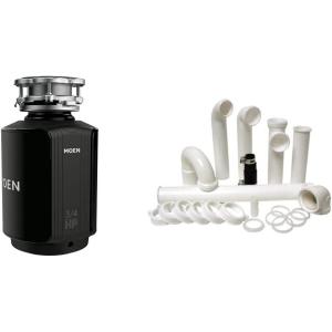 imageMoen Host Series 34 HP Continuous Feed Garbage Disposal with Sound Reduction for Kitchen Sink Power Cord Included GXS75C ampamp PF WaterWorks PF0989Garbage Disposal Installation KitWhiteTransitional