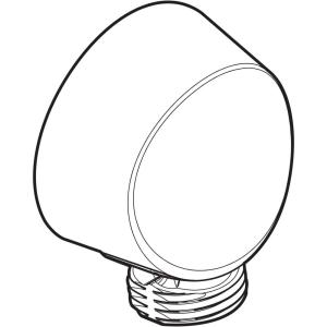 imageMoen Round Wrought Iron Drop Ell Handheld Shower Wall Connector A725WRMatte Black