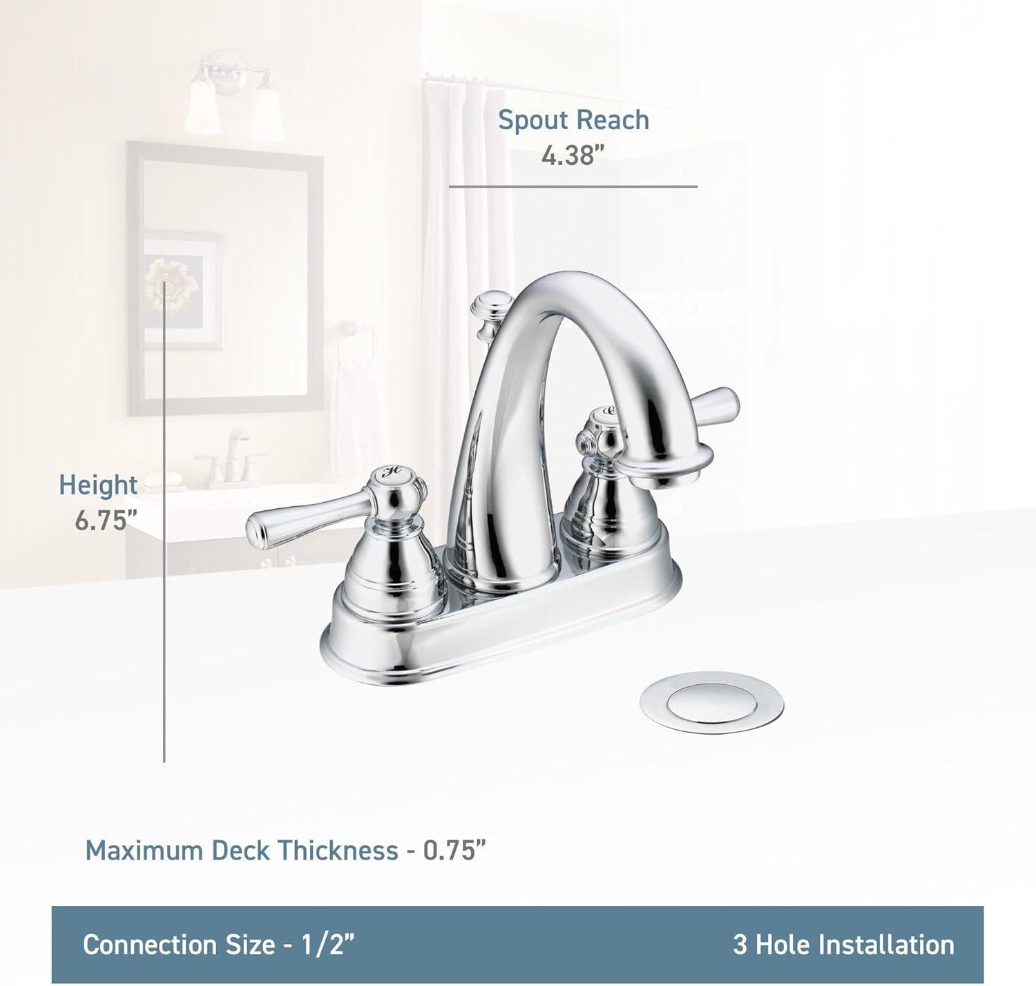 imageMoen 6121ORB Kingsley TwoHandle High Arc Bathroom Faucet Oil Rubbed BronzeBrushed Nickel