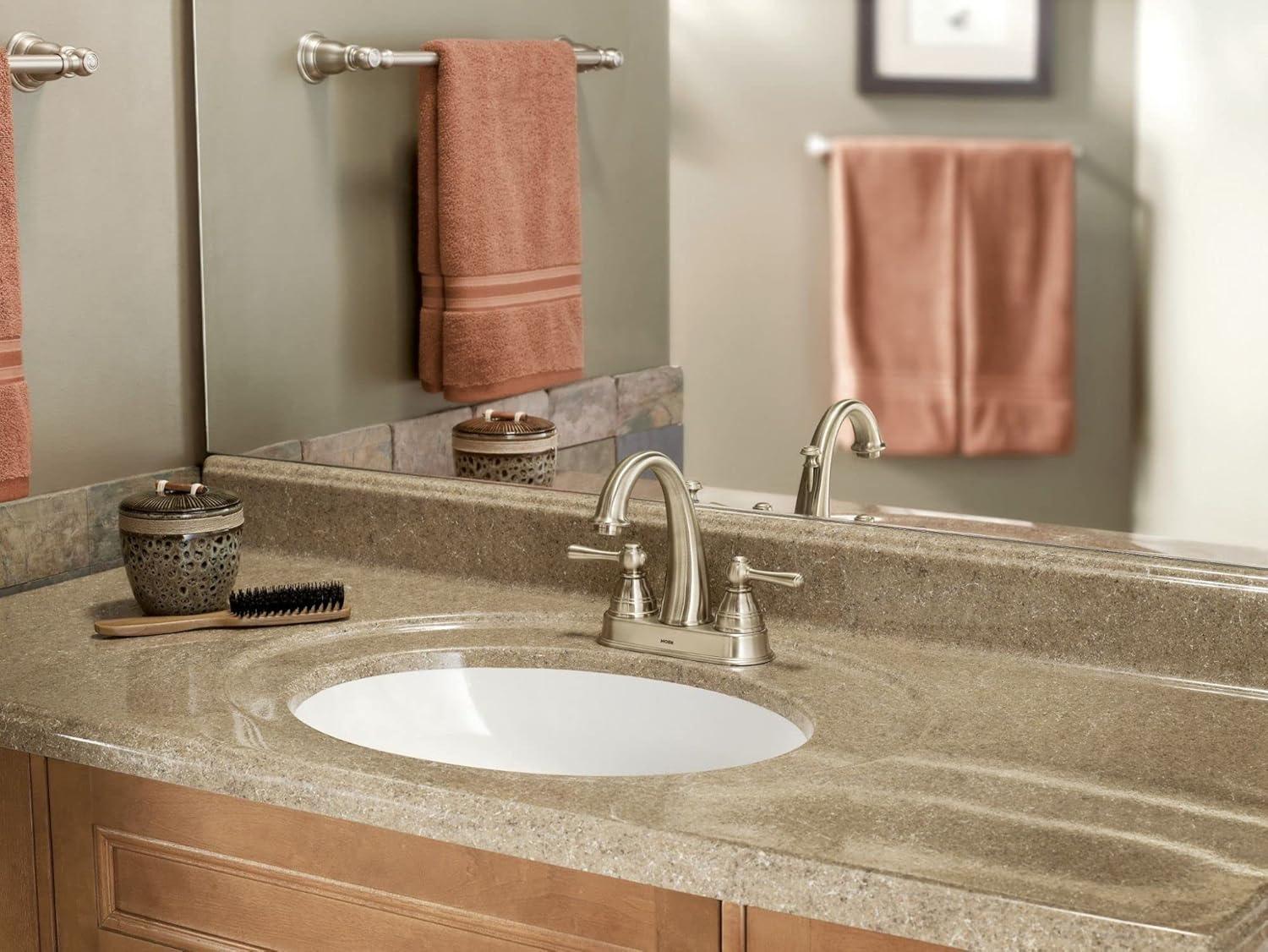 imageMoen 6121ORB Kingsley TwoHandle High Arc Bathroom Faucet Oil Rubbed BronzeBrushed Nickel