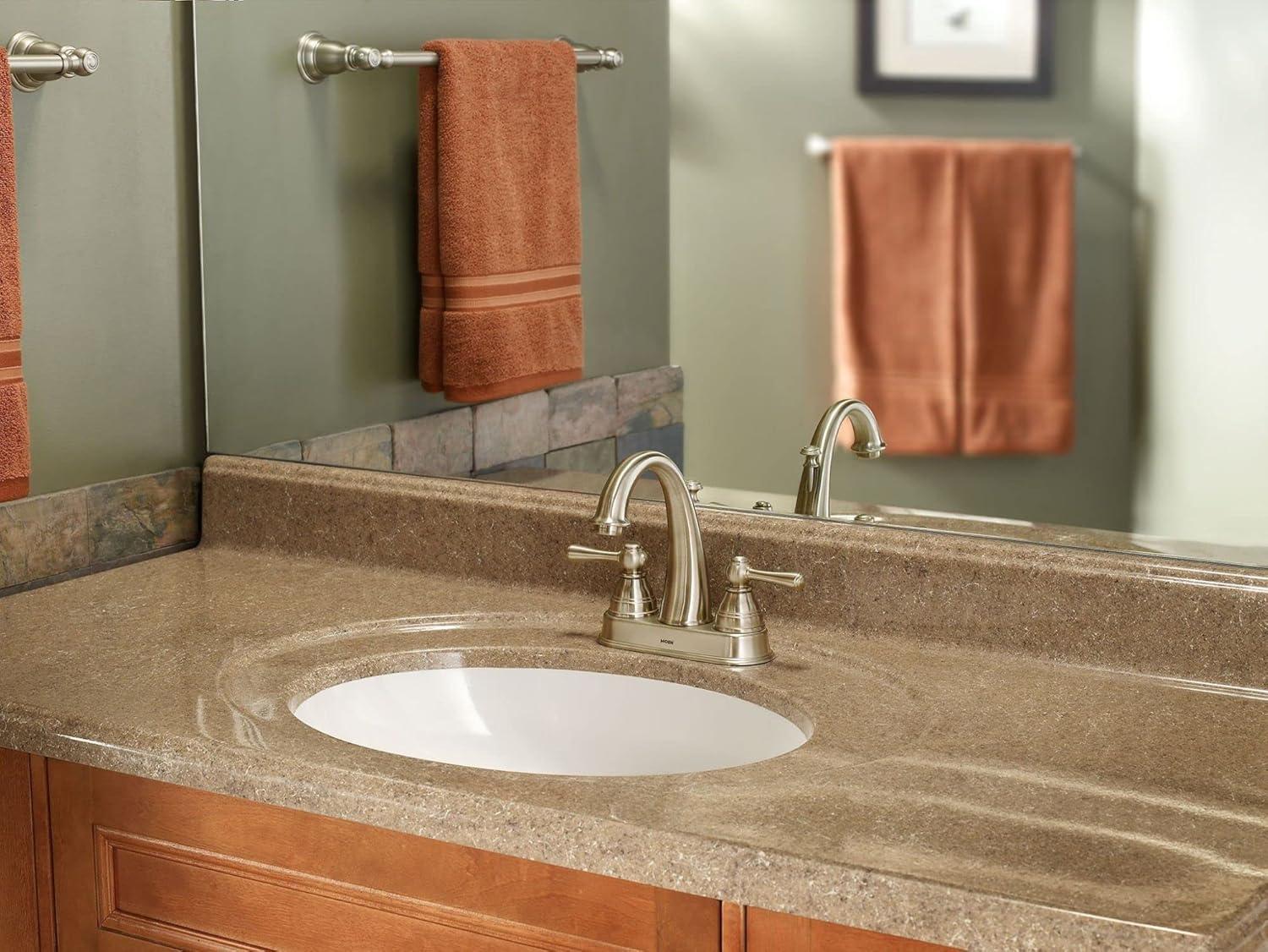 imageMoen 6121ORB Kingsley TwoHandle High Arc Bathroom Faucet Oil Rubbed BronzeBrushed Nickel