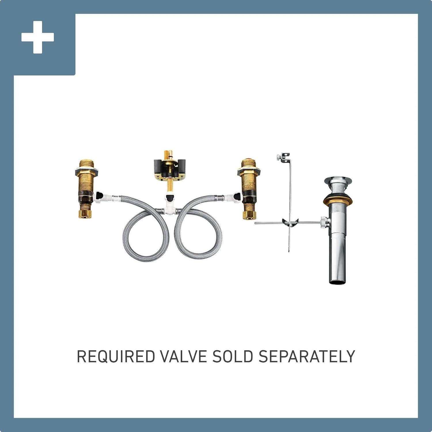 imageMoen Kingsley Oil Rubbed Bronze TwoHandle Widespread HighArc Bathroom Faucet Valve Required T6125ORB