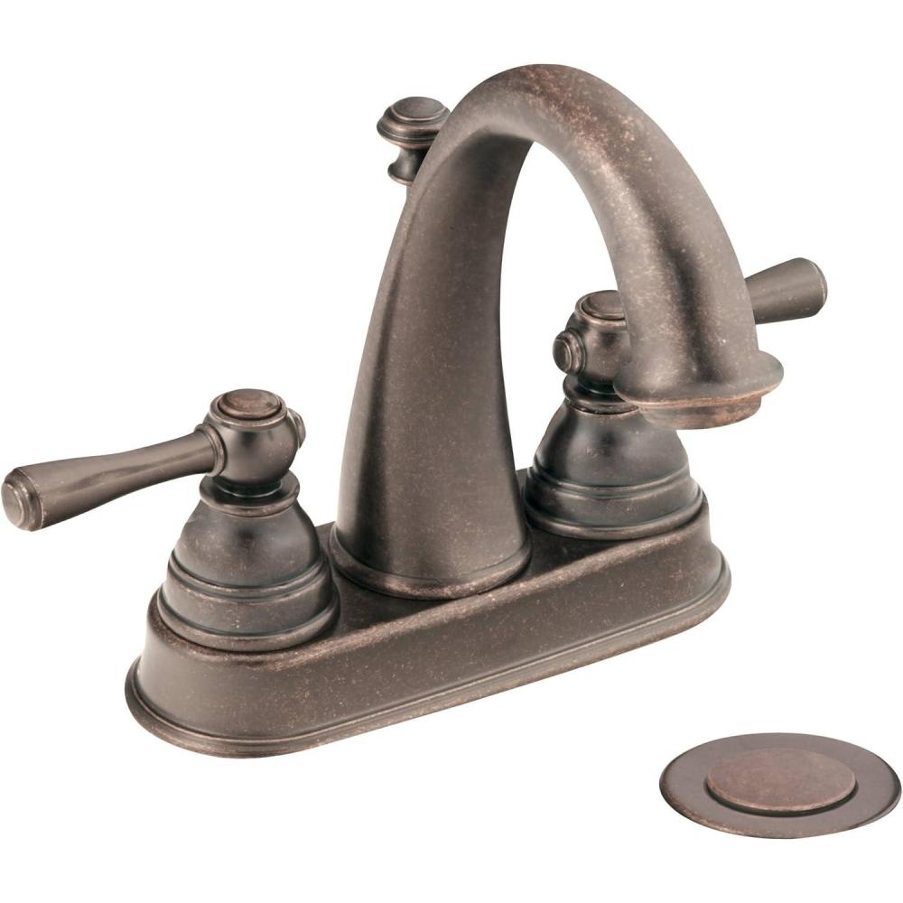 imageMoen 6121ORB Kingsley TwoHandle High Arc Bathroom Faucet Oil Rubbed BronzeOil Rubbed Bronze