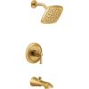 imageMoen UTS3913EPBG Flara MCORE 3Series 1Handle EcoPerformance Tub and Shower Trim Kit Valve Required Brushed Gold